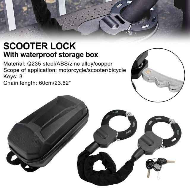 Motorcycle Bike Electric Scooter Lock with Key 60cm Chain Lock Anti