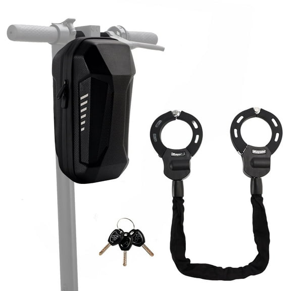 Motorcycle Bike Electric Scooter Lock with Key 60cm Chain Lock Anti Theft W/Bag