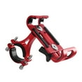 thumbnail image 1 of Motorcycle Bike Handlebar Phone Mount Aluminum Alloy Adjustable Universal 5.5-9.8 Inch Devices Four Corner Secure Grip Rotating Bracket for Cycling GPS, 1 of 1