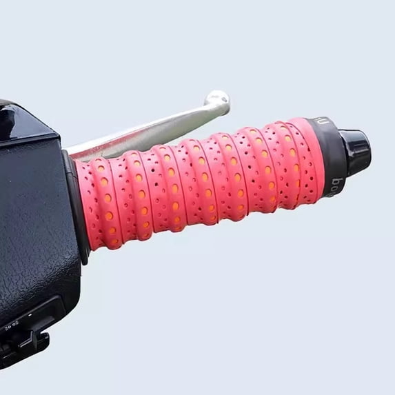 Motorcycle & Bike Handlebar Tape Wrap with Sponge Padding, Breathable Sweat-Absorbing Non-Slip Handlebar Cover for Comfort and Control (43.3 x 0.98 in)