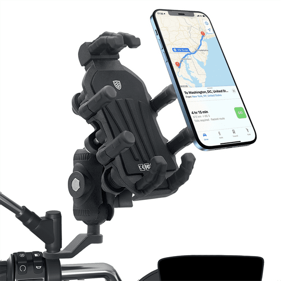 Motorcycle Bike Phone Mount with Vibration Dampener for 4.7-7.1 Inch Phones, Universal Rearview Mirror Mount