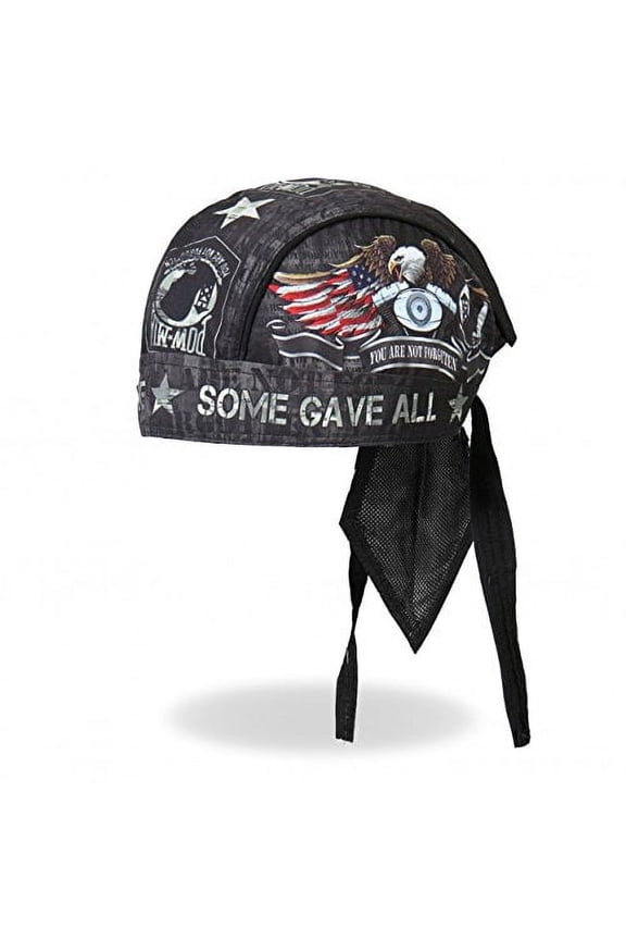 Motorcycle Biker Headwrap - Premium Microfiber & Cooling Mesh Lining - One Size Fits Most