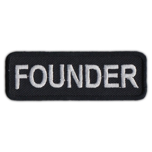 Motorcycle Biker Jacket/Vest Patch - Founder - Member Rank, Position, Status - 3" x 1" Patch