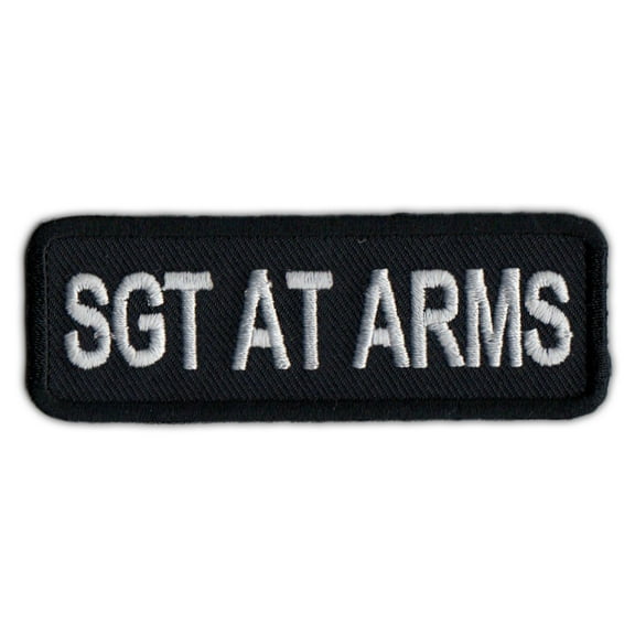 Motorcycle Biker Jacket/Vest Patch - Sgt At Arms (Sergeant) - Rank, Position - 3" x 1" Patch
