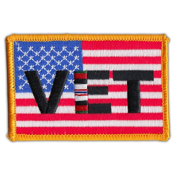 Motorcycle Biker Jacket/Vest Patch - United States Flag (Afghanistan Vet Flag) - 3.5" x 2.25" Patch