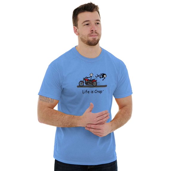 Motorcycle Biker Lost Chick Fall Men's Graphic T Shirt Tees Brisco Brands S