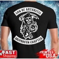 thumbnail image 1 of Motorcycle Biker Men Backside Skull Son Of Arthritis Black T-Shirt For Men Unisex S-5XL Hot Trending Shirt, Vintage Birthday Gift, 1 of 3