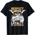 thumbnail image 1 of Motorcycle Biker Respect Is Earned Loyalty Is Returned T-Shirt, 1 of 5