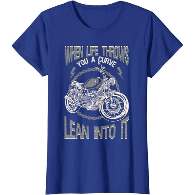 Motorcycle Biker When Life Throws You A Curve Lean Into It TShirt