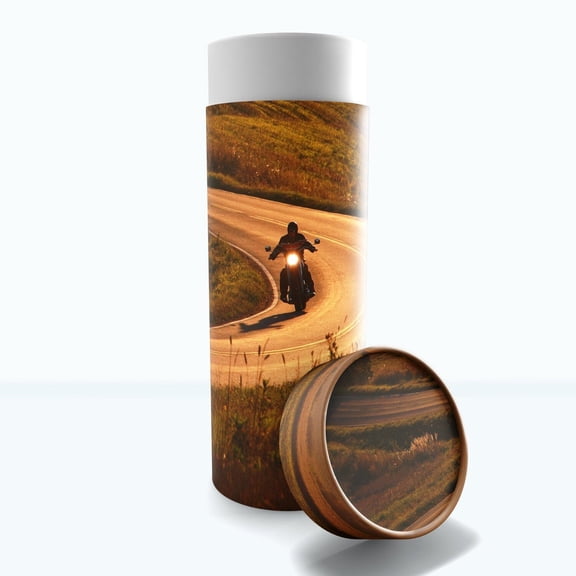 Motorcycle Biodegradable & Eco Friendly Burial or Scattering Urn / Tube