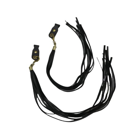 Motorcycle Black Brake Clutch Lever Cover Skull Fringe Streamers Tassel For Harley Indian Old School Cafe Racer Custom