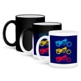 thumbnail image 1 of 3dRose, Motorcycle. Blue, yellow and red. Decor. Navy, 11oz Magic Transforming Mug, 1 of 8