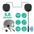 thumbnail image 1 of Motorcycle Bluetooth 5.0 Helmet Headset, Music Call Control Hands-Free Microphone Dual Stereo Speaker Hands-Free Bilingual Conversion Headset Black Electronic Phone for Travel, 1 of 8