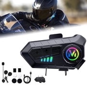Toopower Motorcycle Bluetooth 5.3 Helmet Headset， Waterproof Wireless Intercom Stereo ，2 in 1 microphone