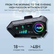 Motorcycle Bluetooth Headset, Motorbike Universal Bluetooth 5.3 Motorcycle Helmet Waterproof Wireless Earphone