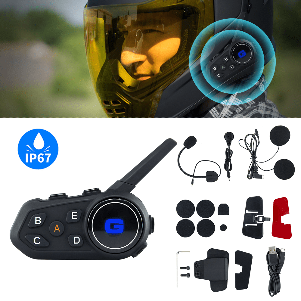 Motorcycle Bluetooth Headset, Motorbike Universal Bluetooth Motorcycle Helmet Communication