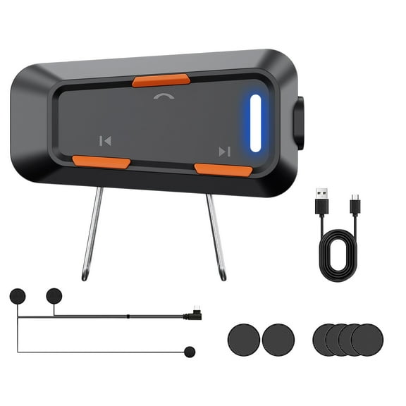 Motorcycle Bluetooth Headset Speaker Skiing Earphone Waterproof Bluetooth Helmet Headset with Noise Cancellation Ultra-Thin Wireless Headphones for All Helmets