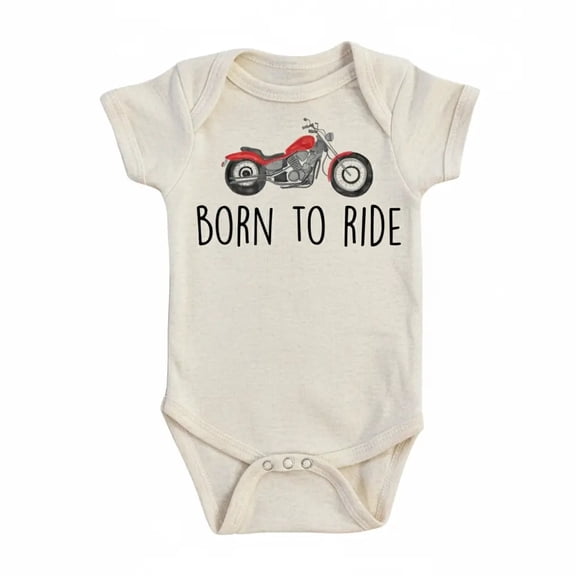Motorcycle Born Newborn Gift Baby Bodysuit