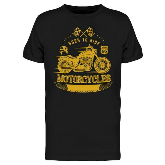 Motorcycle Born To Ride Design  T-Shirt Men -Image by Shutterstock, Male x-Large