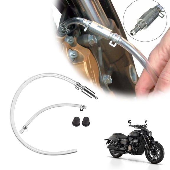 Motorcycle Brake Bleeder Hose Kit with Way Check for Hydraulic System Bleeding And Clutch Across Car And Platforms,50 cm,White