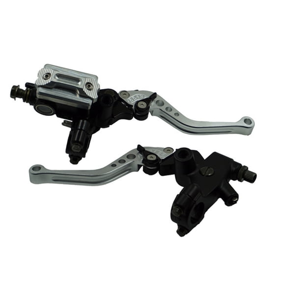 Motorcycle Brake Pump Adjustable Brake Handle 22MM Brake Clutch Lever Motorcycle Brake Levers Motorcycle Accessories for Most Motorcycles Silvery White C