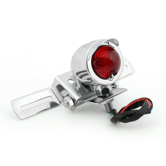 Motorcycle Brake Stop Rear Tail Light Taillight Indicator Signal Lamp Chrome