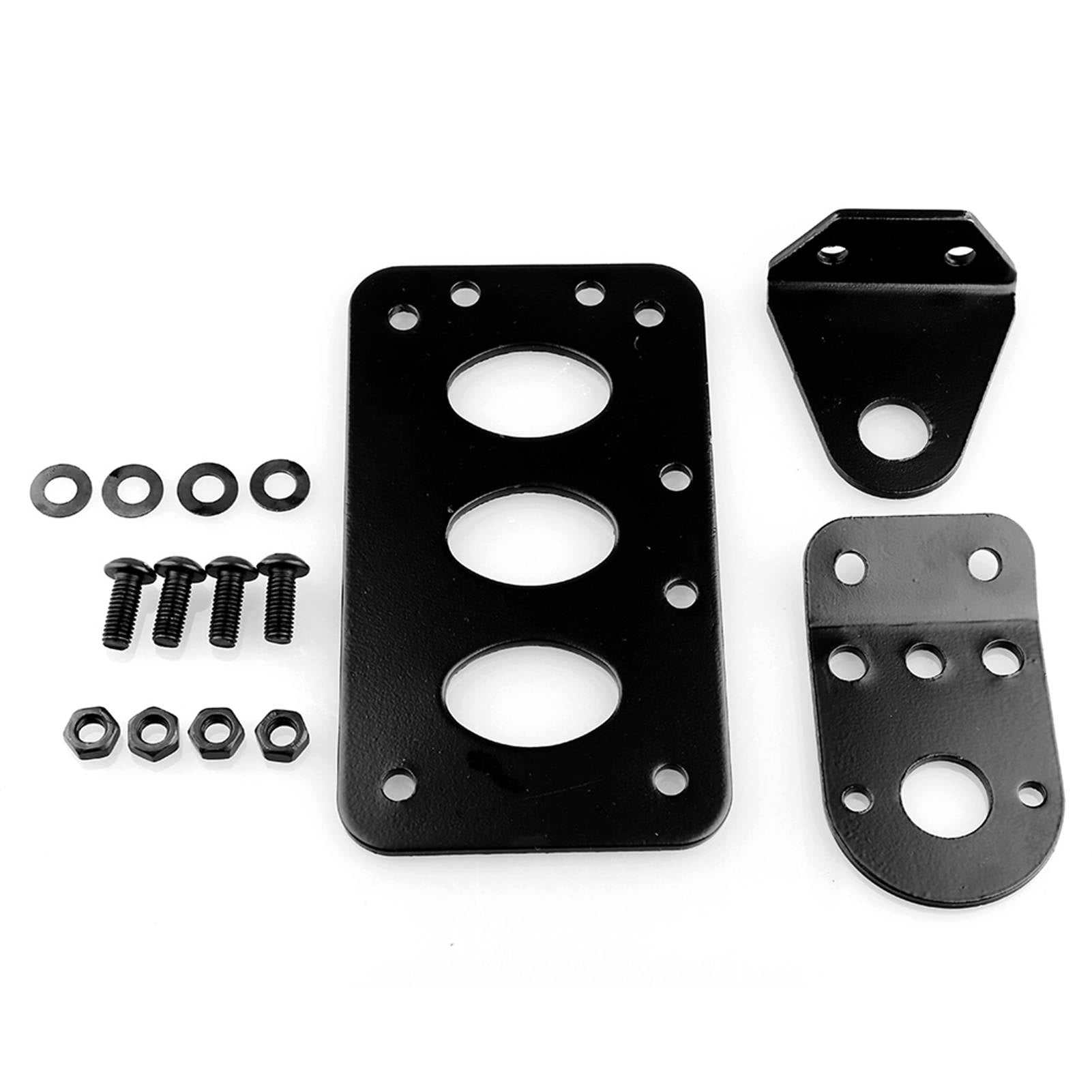 Motorcycle Brake Tail Light License Plate Side Mount Metal Bracket