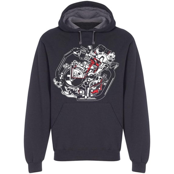 Motorcycle: Build Hoodie Men -Image by Shutterstock, Male XX-Large