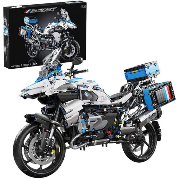 Motorcycle Building Block, 2369 Pieces 1:5 Technology Racing Motorcycle Model for BMW R1250 GS