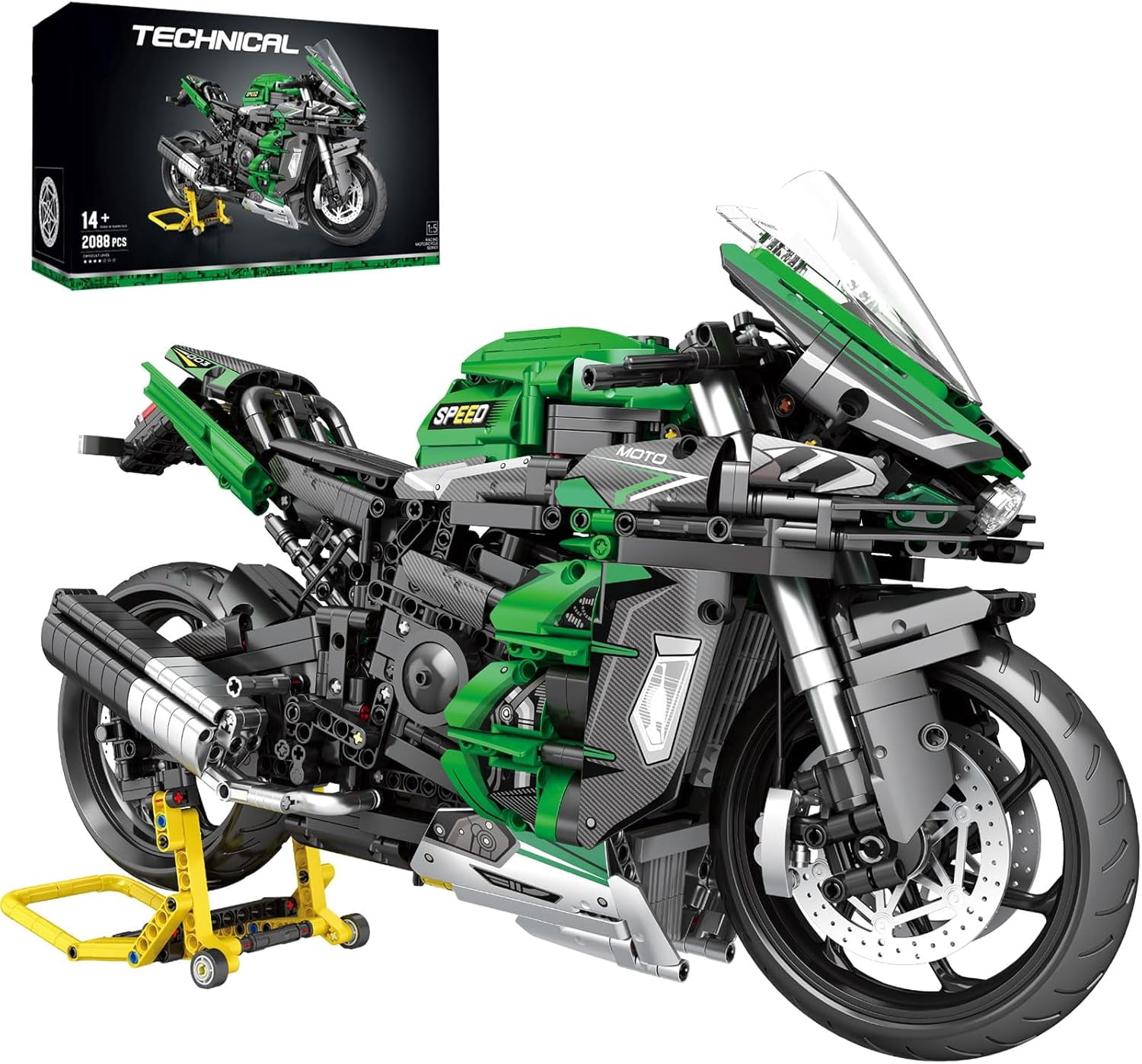 Motorcycle Building Sets for Adults, 1:5 Scale H2 SX SE Motorcycle Bike Model, Cool Technical Motorcycle Car Model Display for Home or Office Decor, Collectible Gifts (2088PCS)