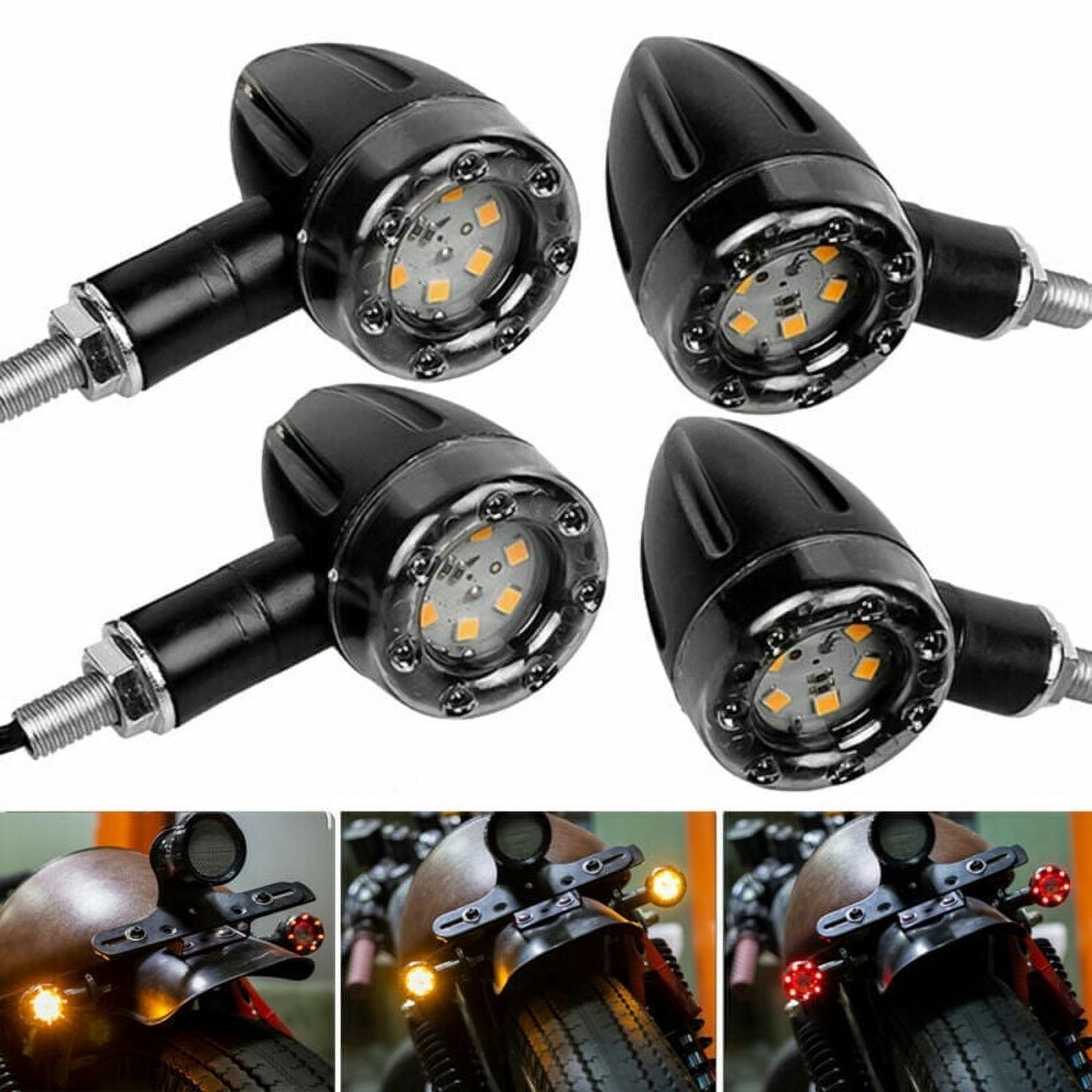 Motorcycle Bullet LED Brake Running Turn Signal Tail Light For Harley