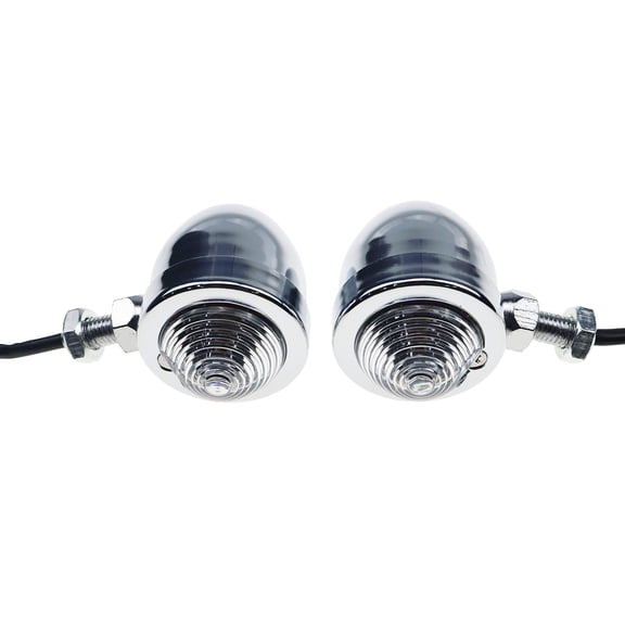 Motorcycle Bullet Turn Signal Indicator Light For Harley Honda Kawasaki Suzuki Yamaha Triumph Dyna Softail XL Rat Cafe Racer Chopper Old School Bobber Vintage Retro Bike