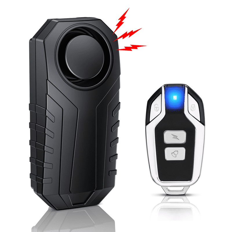 Meted Alarm Motorcycle Burglar Alarm with Remote Control 113DB Wireless Waterproof ...