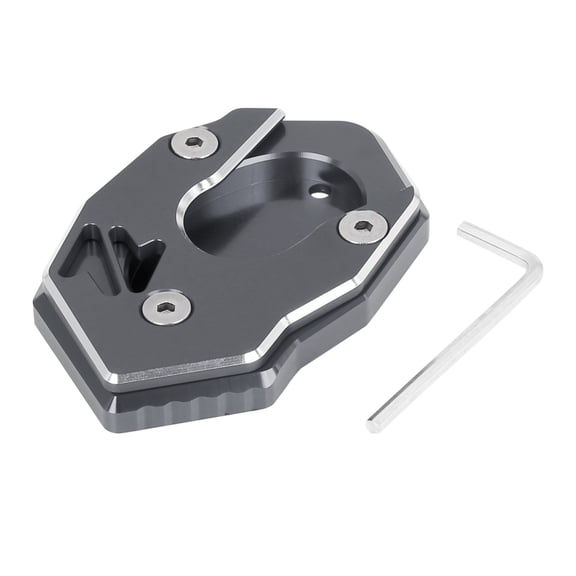 Motorcycle CNC Aluminum Alloy Foot Side Stand Extension Pad Gray for Kawasaki Z900RS 2017-2019