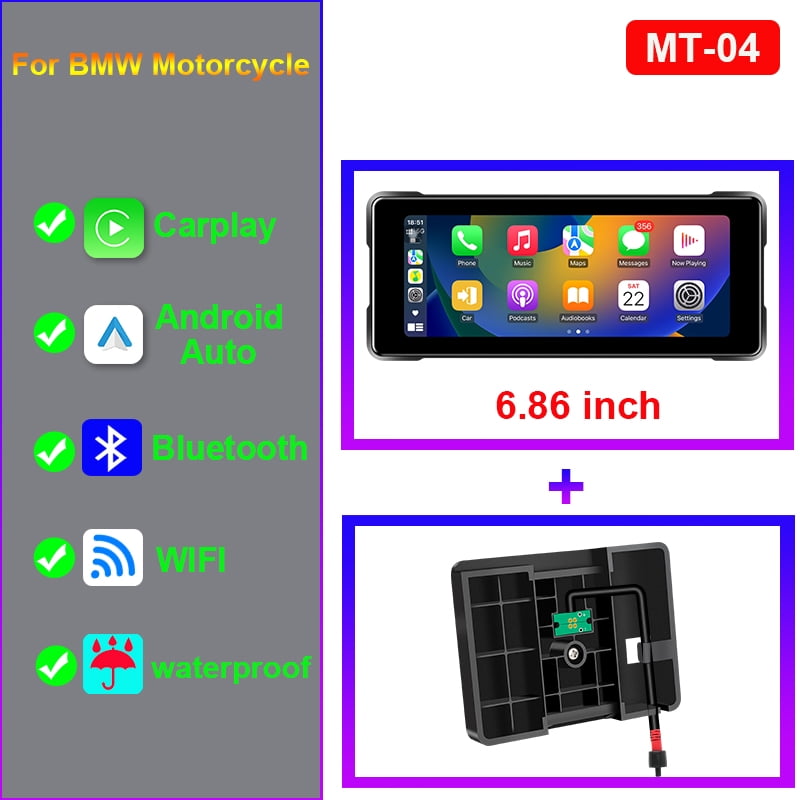 Motorcycle Carplay GPS Monitor only For BMW R1200GS ADV R1250GS ADV ...