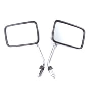 Motorcycle Chrome 10mm Rearview Mirrors Universal Rectangle Metal rod ABS shell Chrome retrovisor mirror moto
