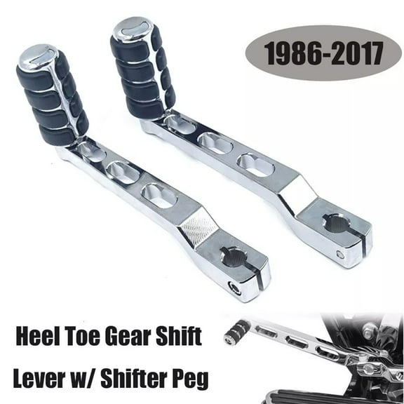Motorcycle Chrome Gear Heel Toe Shift Lever w/ Shifter Peg Shift Lever