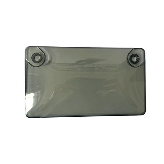 Motorcycle Clear License Plate Cover Tag Protector - Dustproof & Rustproof Frame with Bubble Tinted Smoke Shield for Enhanced Appearance & Plate Protection