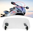 thumbnail image 1 of Motorcycle Clear Smoke Adjustable Clip On Windshield Extension Spoiler Deflector, 1 of 10