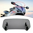thumbnail image 1 of Motorcycle Clear Smoke Adjustable Clip On Windshield Extension Spoiler Deflector, 1 of 12