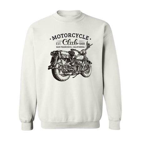 Motorcycle Club Logo Sweatshirt Men -Image by Shutterstock, Male Medium
