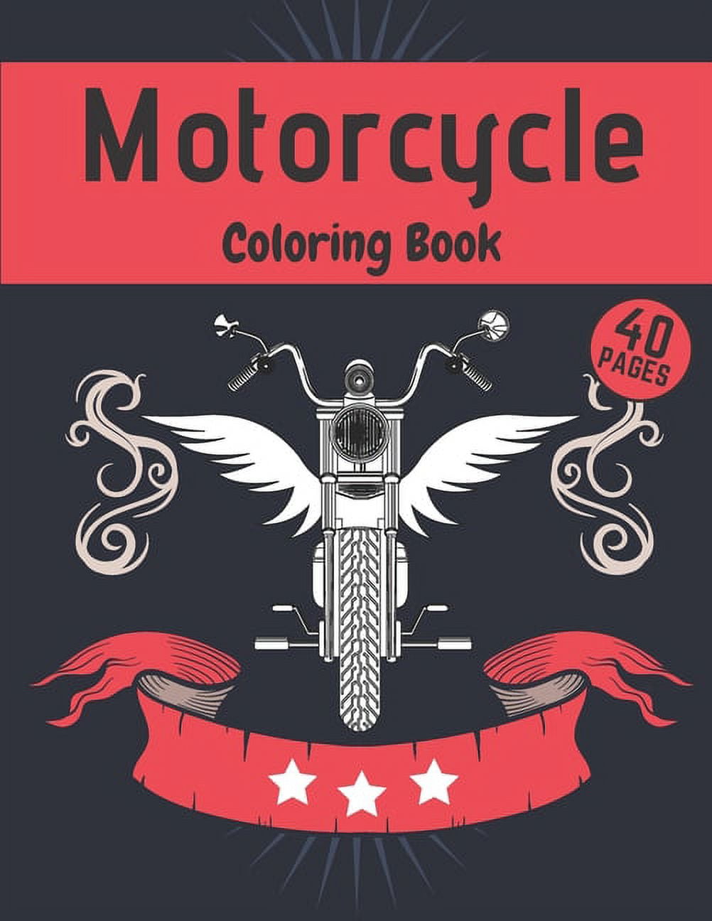 Motorcycle Coloring Book Beauty Desings For Stress Relief And