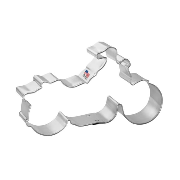 Motorcycle Cookie Cutter 4.5 inches T1013 - The Cookie Cutter Shop - Tin Plated Steel Cookie Cutter
