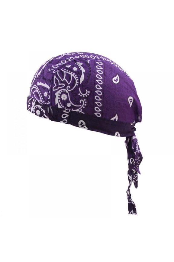 Motorcycle Cotton Cooling Skull Cap Du Rag Biker Head Wrap Do Doo Bandana Hat