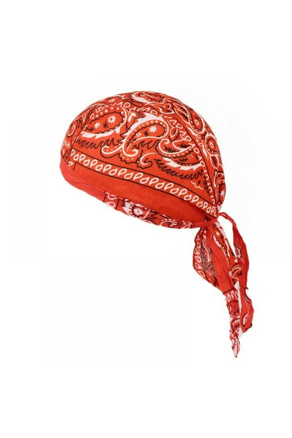 Motorcycle Cotton Cooling Skull Cap Du Rag Biker Head Wrap Do Doo Bandana Hat