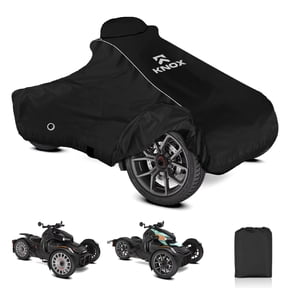 Motorcycle Cover Compatible with Can-Am Ryker 600, 900, Sport, Rally (2019-2025), Protects Against Fading & Rust, Enhanced Visibility with Reflective Strips, Secure Fit with Additional Components