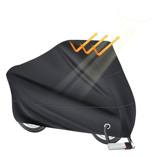 Motorcycle Cover with Lock Hole,Motorcycle Cover Waterproof Outdoor for All-Around Protection,Universal Large Motorcycle Cover Fits Motocycles,Electric Vehicles,Dirt Bikes (XXL)