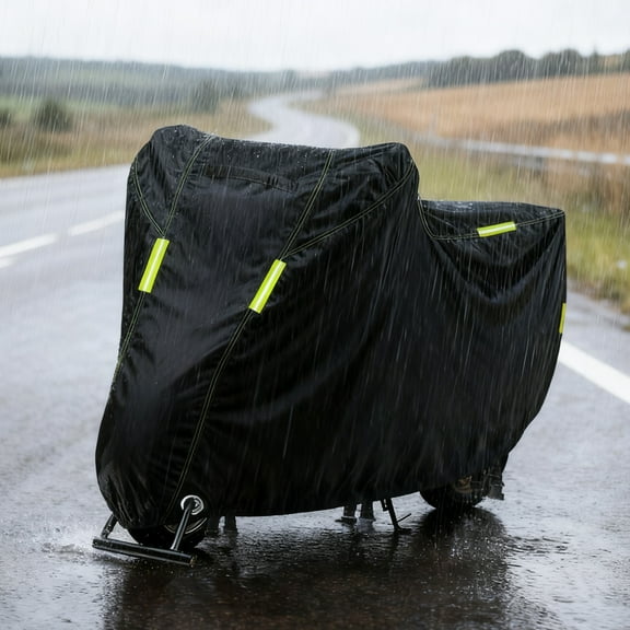 Motorcycle Cover All Season,Universal Weather Quality Waterproof Sun Outdoor Protection Scooter Shelter Tear Proof Night Reflective & Lock-Holes Storage Bag Fits up to 79" Motorcycles Vehicle, XS