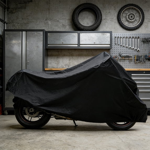 Motorcycle Cover Waterproof Outdoor Indoor All Weather Protection Universal Fit Breathable Dustproof for Parking and Storage