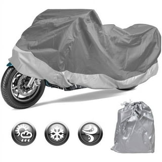 Favoto Motorcycle Cover All Season Universal Weather Quality Waterproof Sun  Outdoor Protection Durable Night Reflective with Lock-Holes & Storage Bag